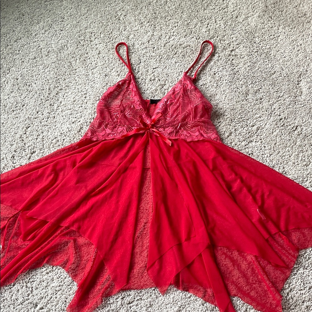 Red Lace Lingerie Dress